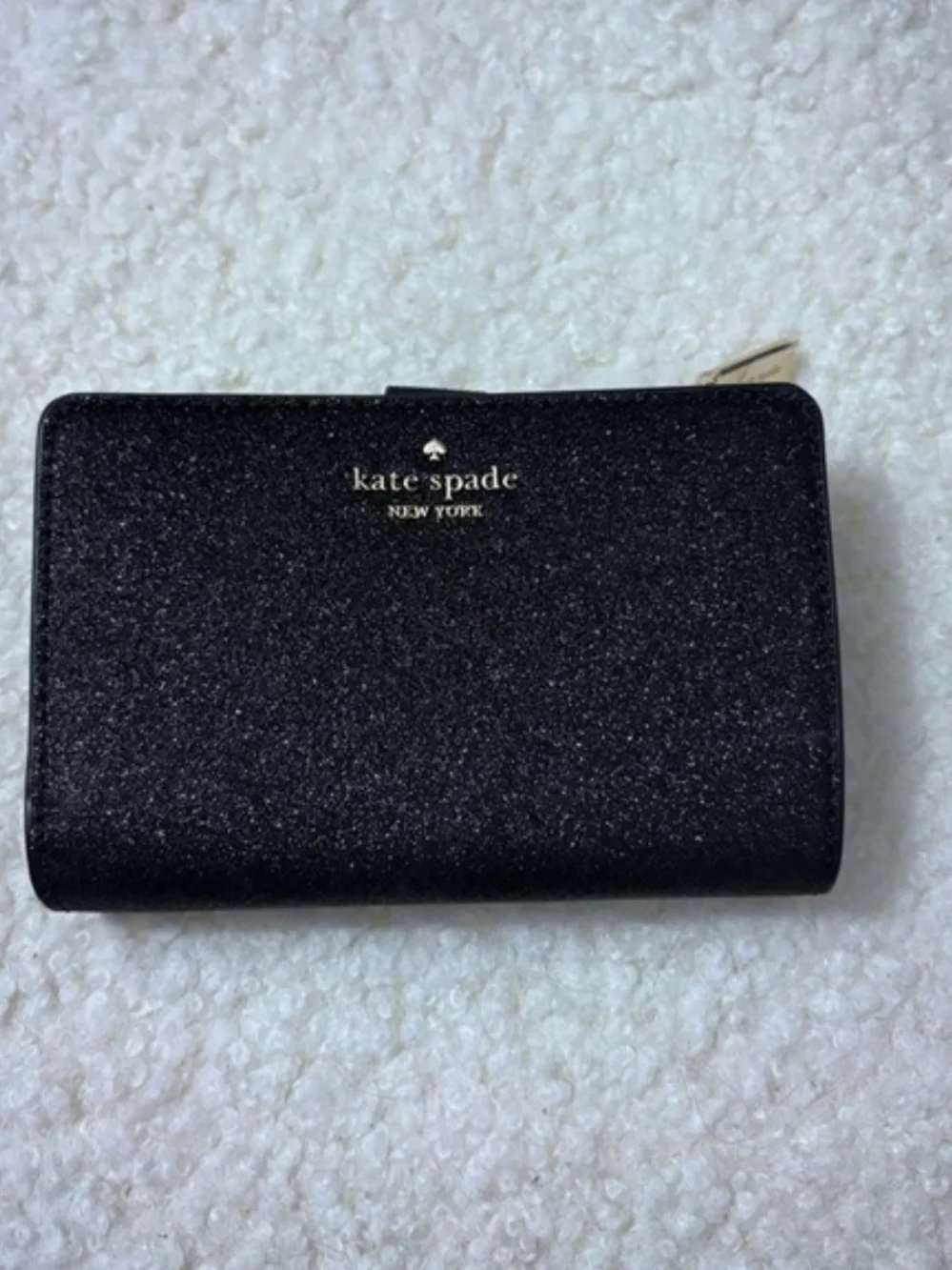kate spade New York Black Glitter Wallet